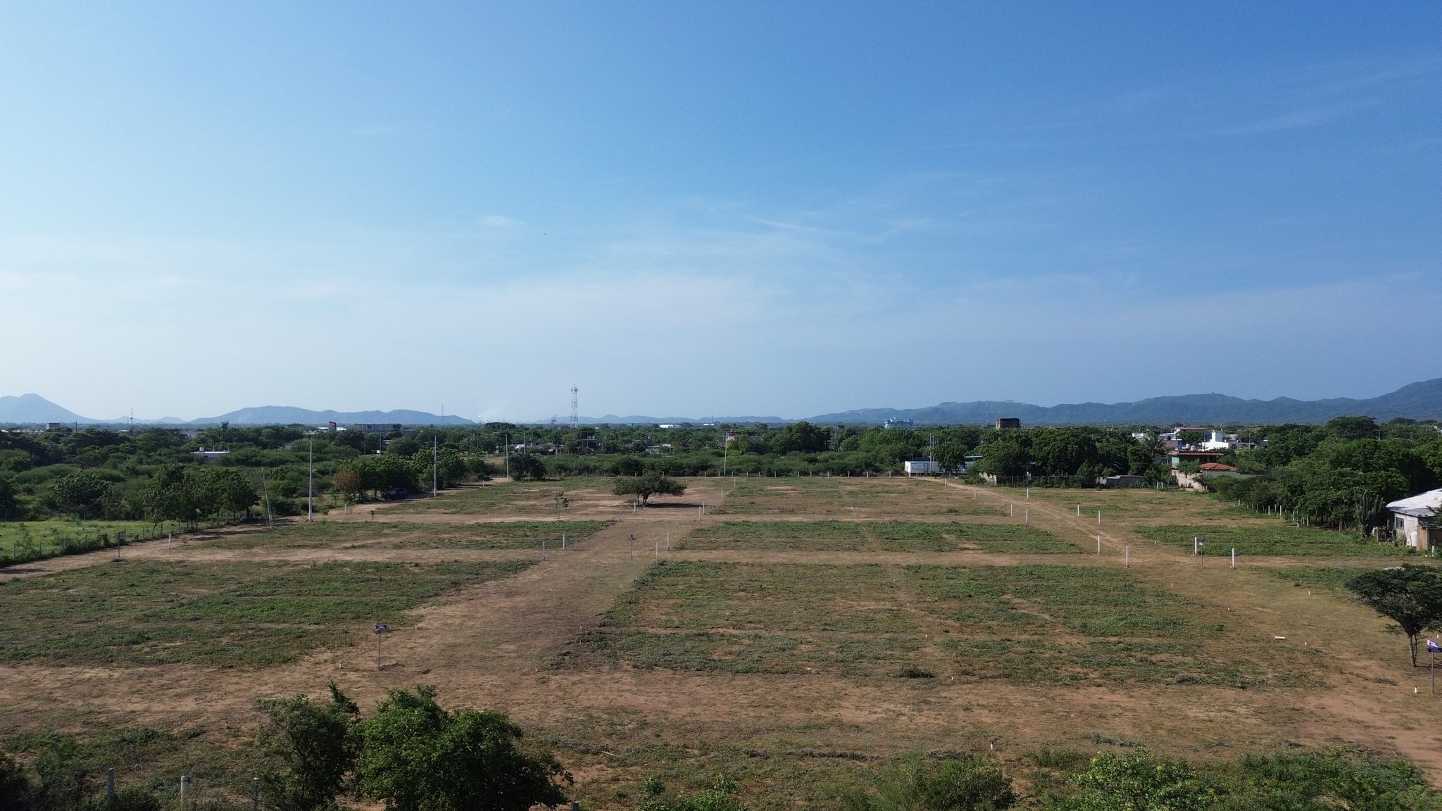 Vista aérea del desarrollo Bugambilias en Santo Domingo Tehuantepec, Oaxaca